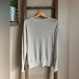 Banana Republic 100% Linen Crewneck Sweater in Light Taupe
